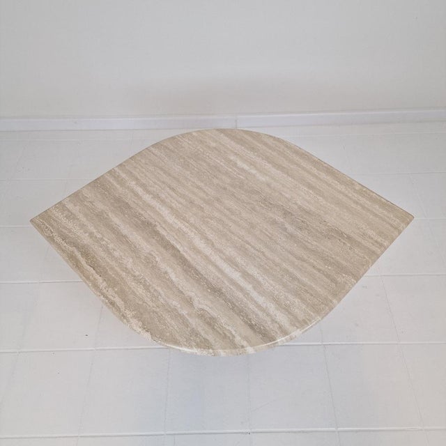 Stone Travertine Coffee Table in Teardrop Shape, 1980s For Sale - Image 7 of 17