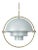 Louis Weisdorf 'Multi-Lite' Pendant Lamp in Sea Gray and Brass For Sale