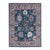 8x10 Blue Hand-Knotted Wool Serpentine Floral Classic Traditional Carpet Rug For Sale