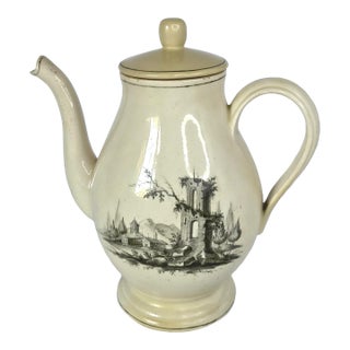 Antique 18th-Century German Kollitsch Hand Painted Coffee Pot For Sale