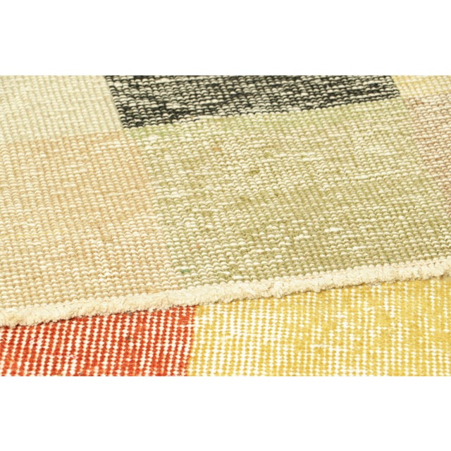 Gold Vintage Zeki Müren Runner With Polychromatic Cubist Patterns, From Rug & Kilim For Sale - Image 8 of 8