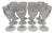 Large Crystal Glasses with Moselle Pattern from Saint Louis, 1930s, Set of 12 For Sale