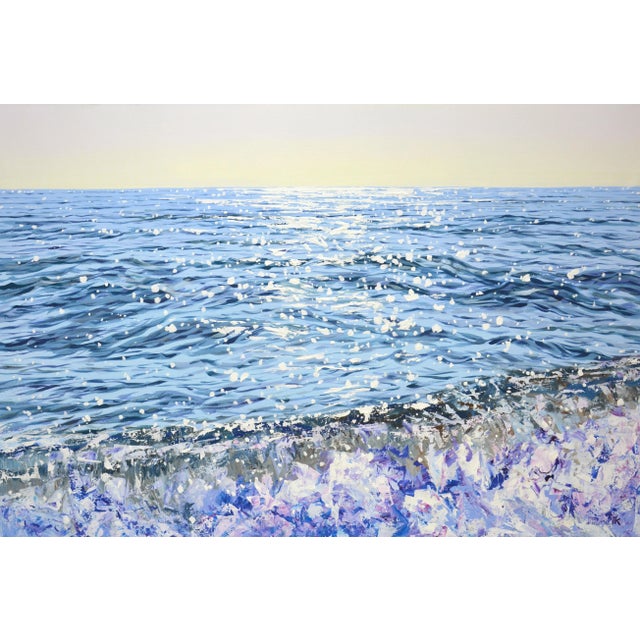 Sea. Waves. Glare. Modern Original Painting. Iryna Kastsova For Sale