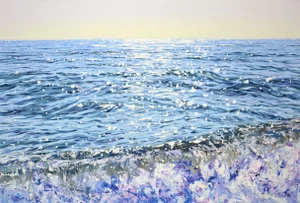 Sea. Waves. Glare. Modern Original Painting. Iryna Kastsova