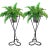 Beyond charming pair of western inspired 1950's plant stands. Each features a base constructed of three "lucky"...