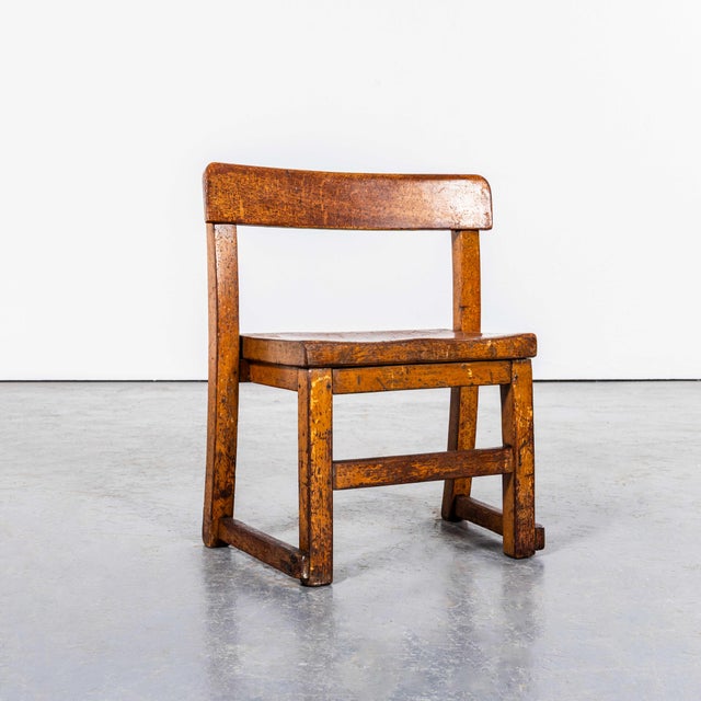 1920s English Children's Stacking School Chairs, 1920s, Set of 4 For Sale - Image 5 of 11