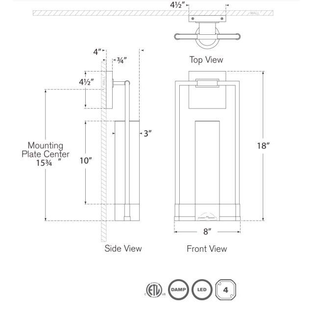 Modern Ray Booth for Visual Comfort Signature Lucid Single Bracketed Sconce in Bronze with Frosted Glass For Sale - Image 3 of 3