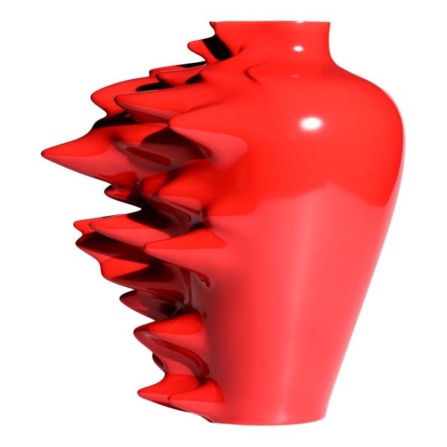 Red Fast Limited Edition Porcelain Vase by Cédric Ragot for Rosenthal, 2010 For Sale