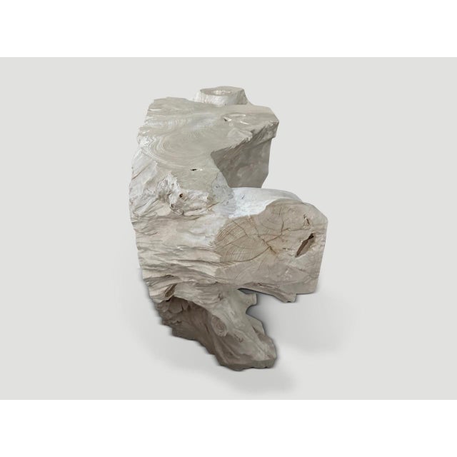 Andrianna Shamaris Century Old Bleached Teak Wood Console Table For Sale - Image 14 of 18