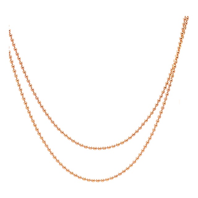 Tiffany & Co. 18ct Rose Gold Small Bead Pendant Necklace 2.5g For Sale