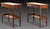 A smart pair of 19th century mahogany console tables, the slab tops with underside moulds and frieze drawers, raised on...