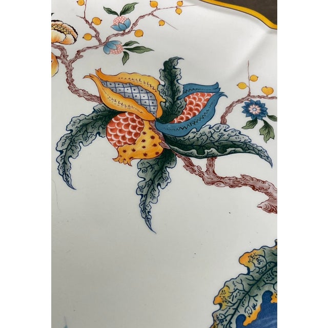 Late 20th Century Vintage French Hand Painted Cake Plate For Sale - Image 5 of 6