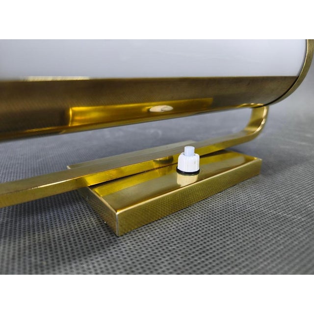 Bauhaus Brass Wall Lamp with Adjustable Glass Shade, 1930s For Sale - Image 6 of 9