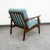 Mid-Century Modern Mid Century Danish Modern Lounge Chair Armchair Blue Aqua Arms MCM Denmark Japan For Sale - Image 3 of 12