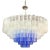 Metal Large Transparent and Blue Tronchi Murano Glass Chandelier by Simoeng for Simoeng For Sale - Image 7 of 7