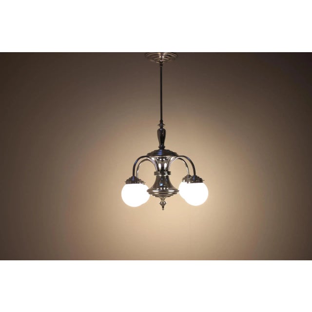 Art Deco Chandelier, 1930s For Sale - Image 8 of 11