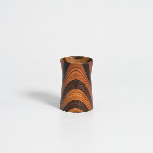 Wooden Vase by Mangiarotti for Alpimass, 1980s For Sale - Image 6 of 15
