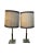 Vintage Empire Style Metal Lampshades on a Marble Base, Set of 2 For Sale - Image 5 of 5