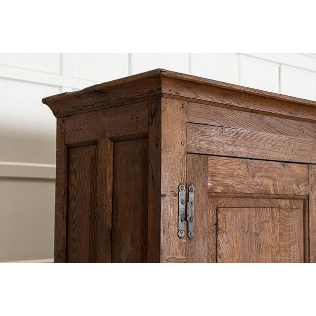 18th Century English Stripped Oak Livery Cupboard, 1780 For Sale - Image 9 of 18