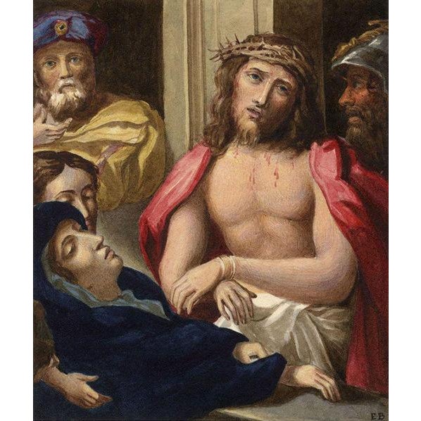 E. Burton After Correggio, Christ Presented to the People, 19th Century, Watercolour For Sale - Image 4 of 4