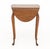 Queen Anne Style Walnut Drop Leaf Oval Side Table, on cabriole legs. Closed: 22.75" H x 12" W x 16.75" D; open: 26" W....