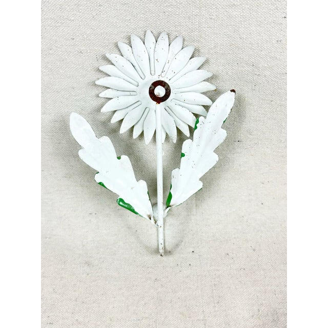 Mid 20th Century Vintage Daisy Tole Flower Hook For Sale - Image 5 of 5