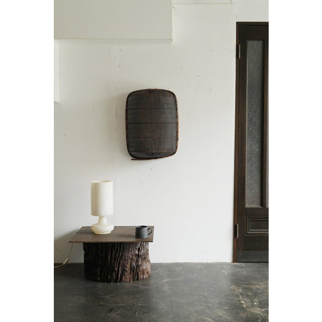 Asian Antique Mid 20th Century Old Southeast Asian Basket / Bamboo and Bark Weave / Wall-Hanging Object For Sale - Image 3 of 16