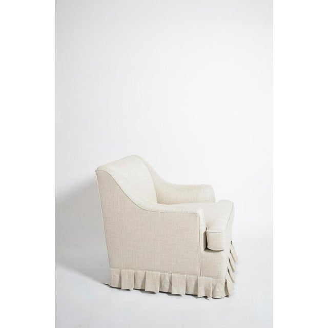 Gray Fabric Fringe Lounge Chairs, 1940s, Set of 2 For Sale - Image 3 of 6