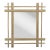 Tramp Art Gilded Mirror with Hand-Carved Frame, circa 1920 For Sale