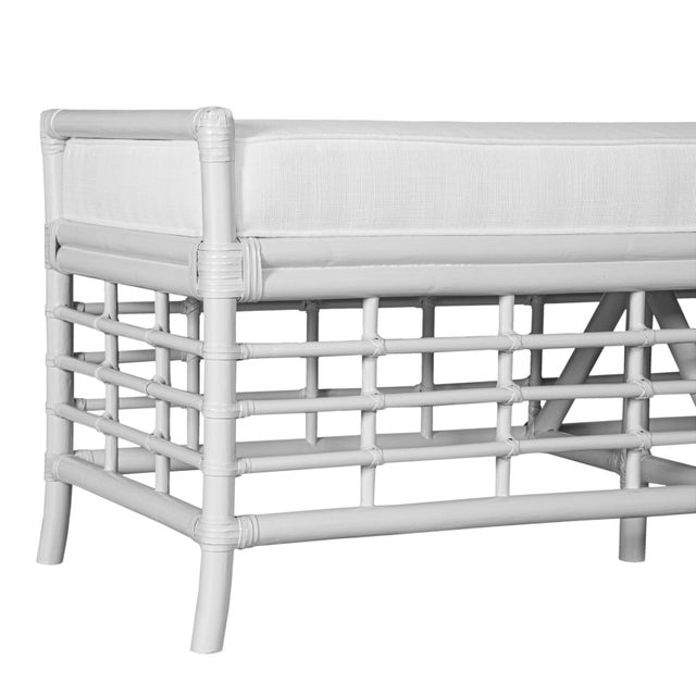 David Francis Luna Bench - White For Sale - Image 4 of 7