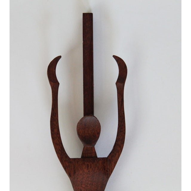 Vintage Hand Carved Wood Risen Jesus Wall Hanging For Sale - Image 4 of 9
