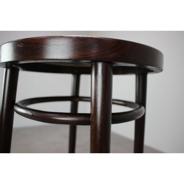 Beech Bentwood Stool from Thonet, Former Czechoslovakia, 1920s For Sale - Image 6 of 12