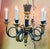 Mid 20th Century Neoclassic Arrow Italian Hand Carved Black Gold Painted Wood 6 Light Chandelier For Sale - Image 12 of 12