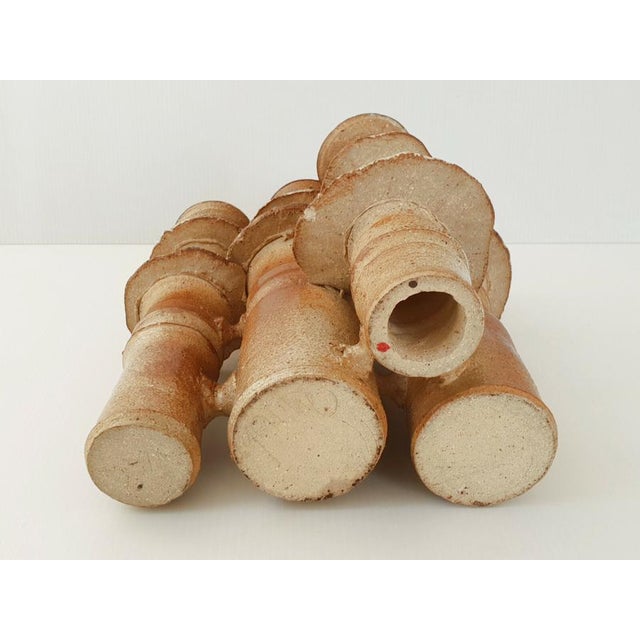 Ceramic Mushroom Candleholder in Stoneware, 1970s For Sale - Image 7 of 10