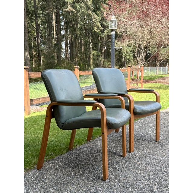 1970s Scandinavian Mid Century Modern Lounge Arm Chairs Made in Norway by Ekornes For Sale In Seattle - Image 6 of 8