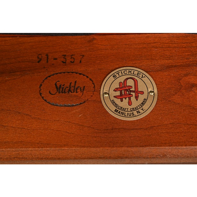 Stickley Harvey Ellis Collection Inlaid Cherry Wood Bench or Settee For Sale - Image 12 of 14