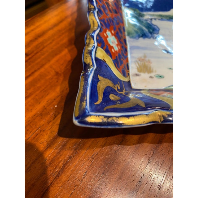 Ceramic Antique Japanese Imari Ceramic Dish For Sale - Image 7 of 13