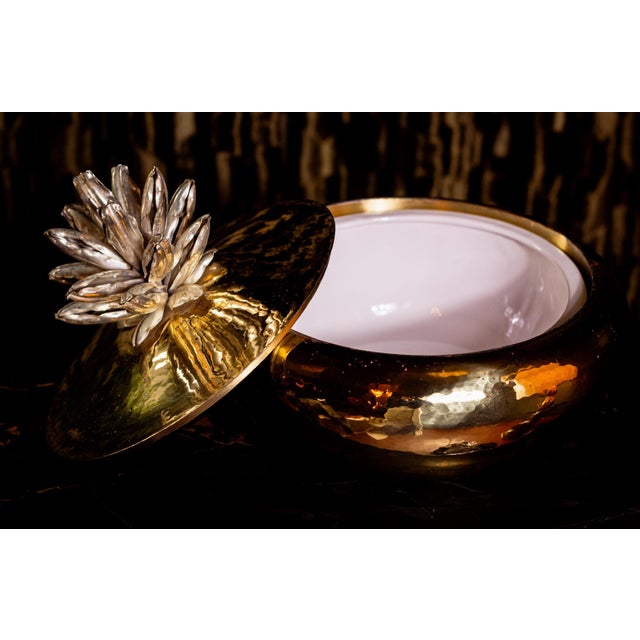 Metal 1970s Flávio Gil Brass Ice Bucket For Sale - Image 7 of 12