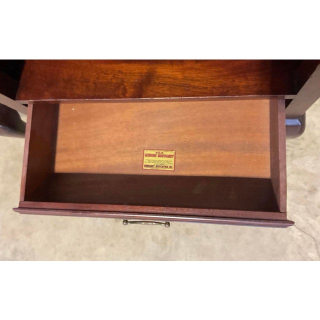 1940s Pair of 1940’s Solid Mahogany Queen Anne Night Stands For Sale - Image 5 of 11