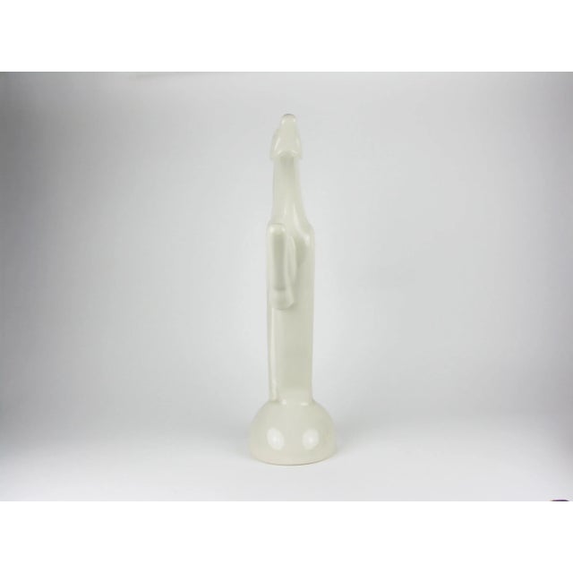 Haeger Vintage Haeger Pottery White Gazelle or Antelope Ceramic Sculpture For Sale - Image 4 of 14
