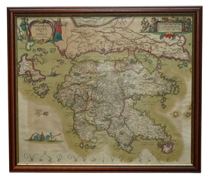 Peloponnesus Sive Morea I Laurenbergio Greece Watercolour Map by Jan Jansson, 1660