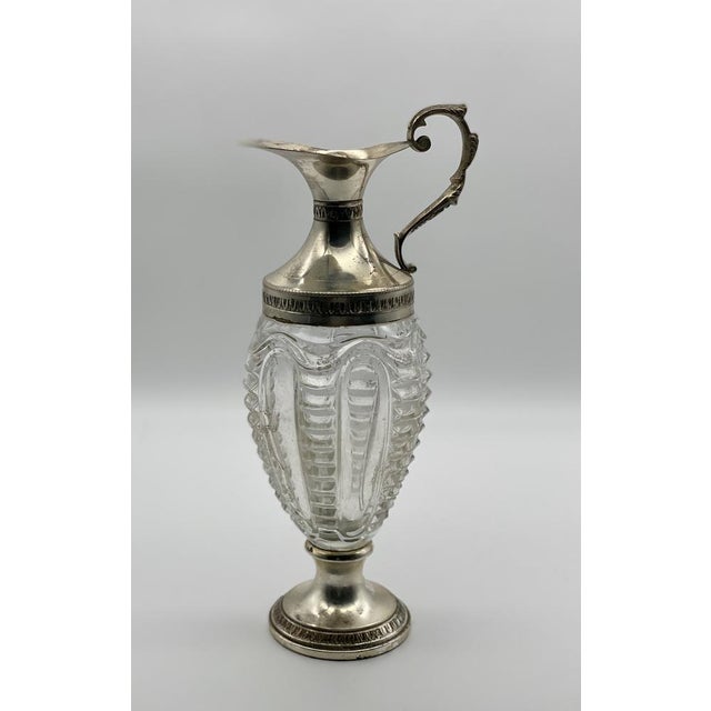 Glass and Silver-Plated Alloy Jug For Sale - Image 3 of 5