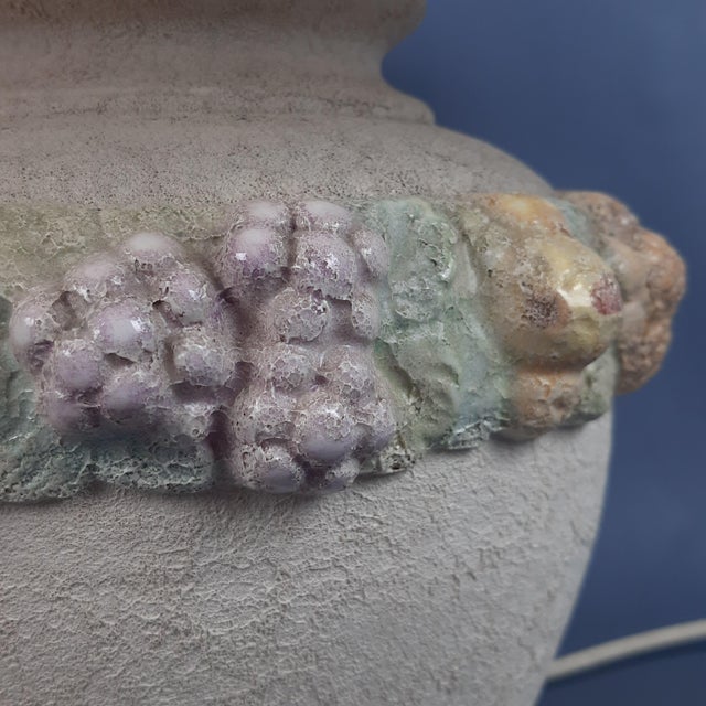 Ceramic Table Lamp with Beige Lampshade Fruits in Vintage Relief by Bitossi for Bitossi, 1960s For Sale - Image 11 of 16