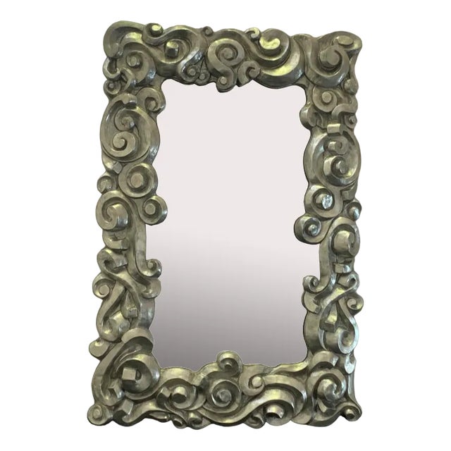 Modern Baroque Resin Mirror, 1990s For Sale