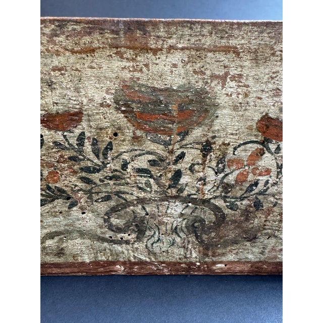 Early 18th Century Small Painted Wooden Box, Puglia, Italy, 1700 For Sale - Image 5 of 16