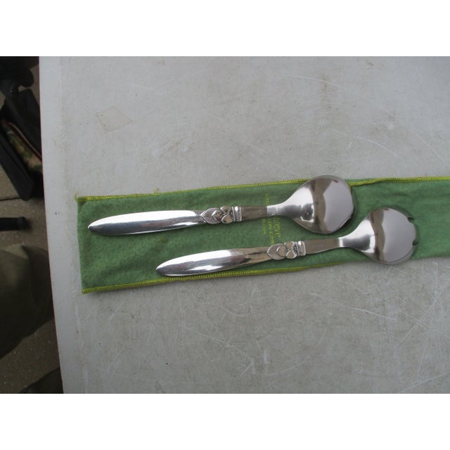 Mid 20th Century Georg Jensen Cactus Serving Set Circa 1950s. - Set of 2 For Sale - Image 5 of 7