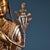 Traditional Late 19th Century Gilt Bronze Tsongkhapa Statue, Tibetan Buddhist Figure, 800g For Sale - Image 3 of 9