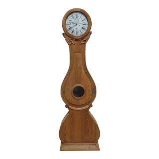 Swedish Natural Wood Mora Clock For Sale