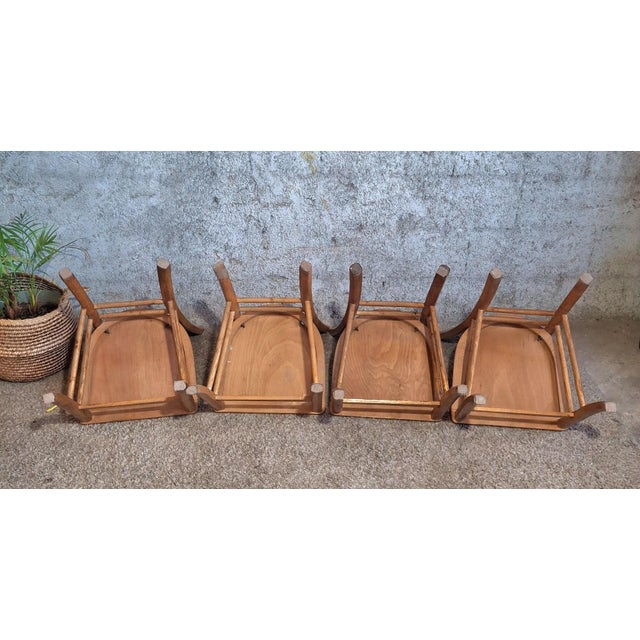 Bistro Chairs in Beech from Luterma, 1950s, Set of 8 For Sale - Image 6 of 16