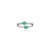 14k White Gold Double Band Ring With Pear Shape Natural Emeralds & Diamonds Size 5 For Sale - Image 4 of 15